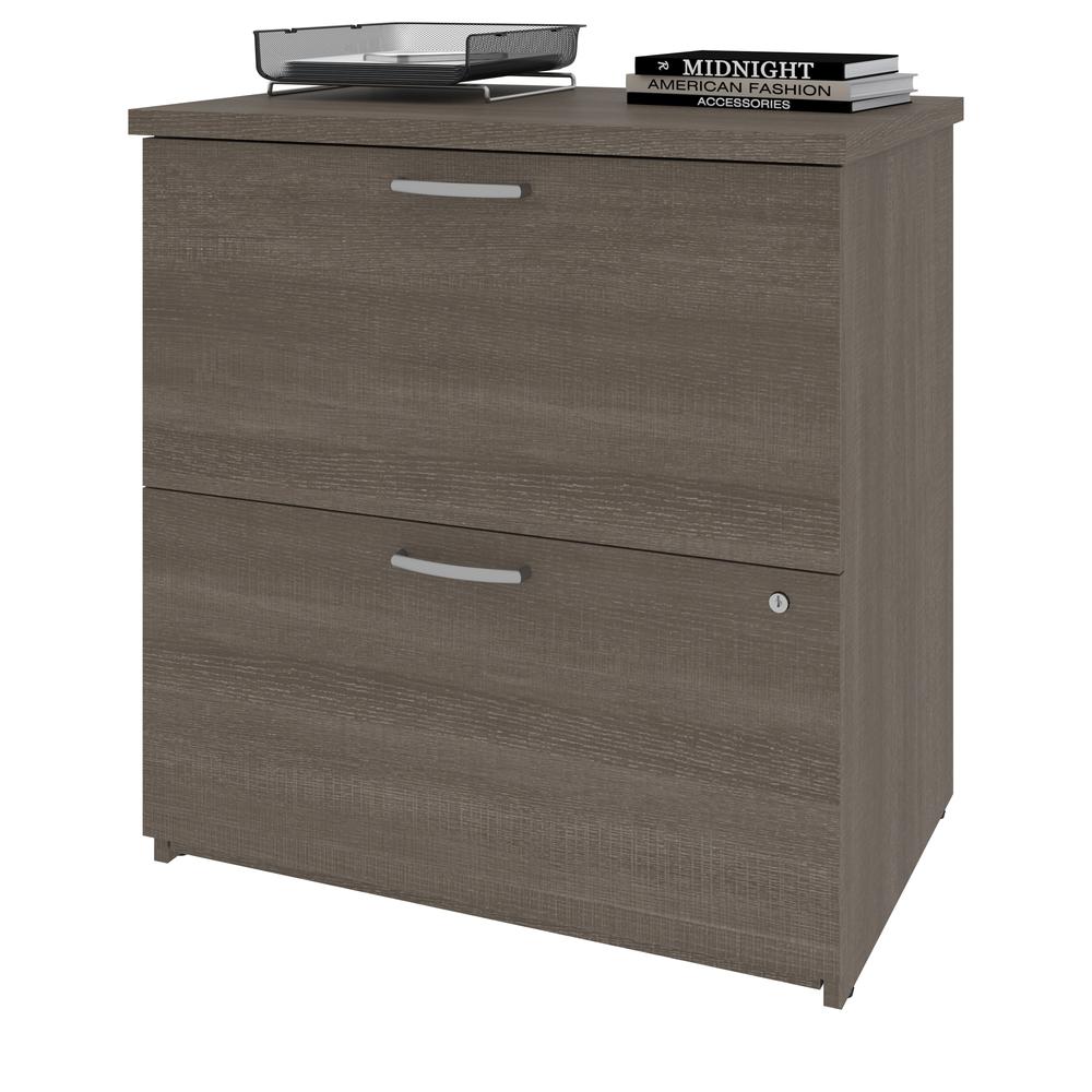 Bestar Universel 29W Lateral File Cabinet  , Bark Grey. Picture 2