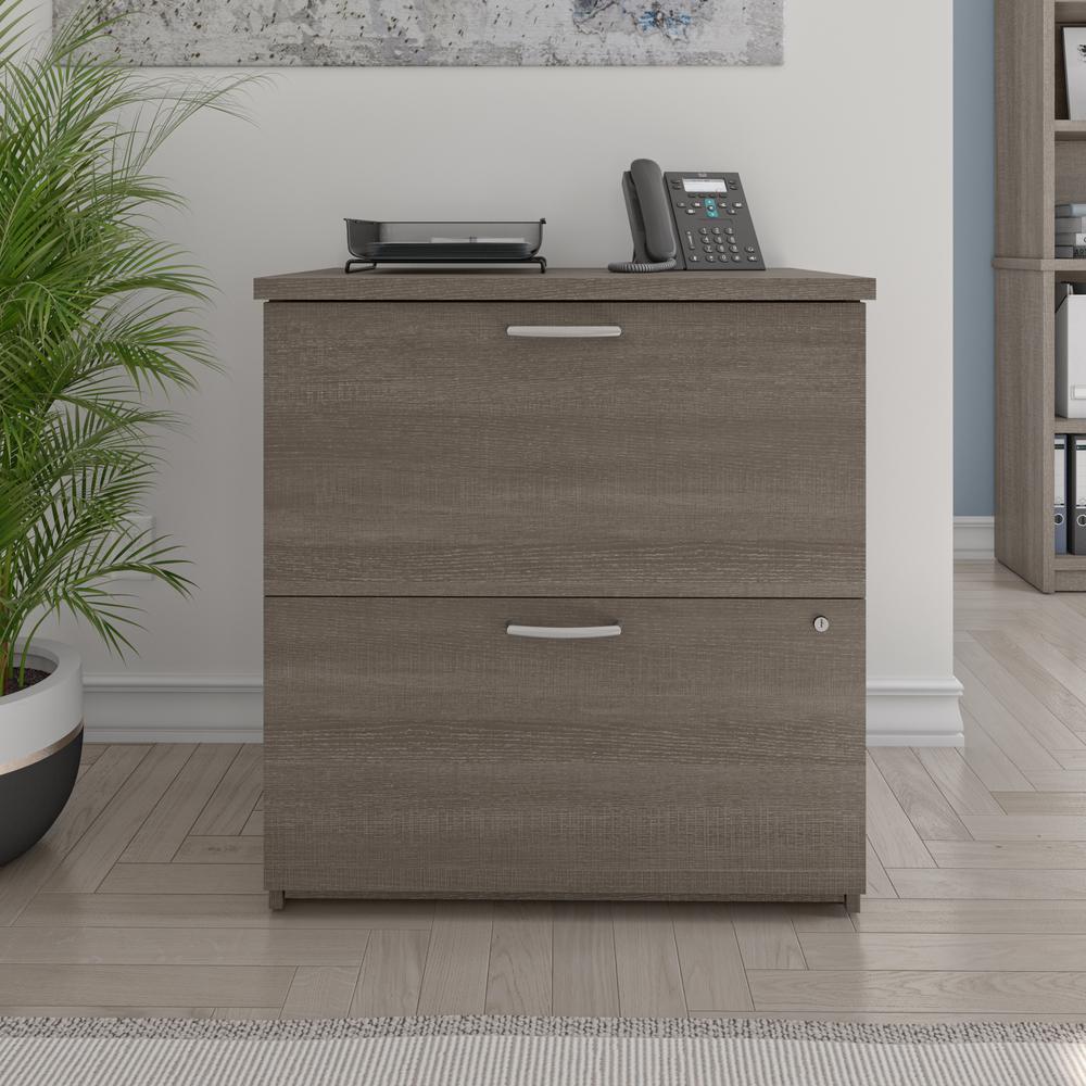 Bestar Universel 29W Lateral File Cabinet  , Bark Grey. Picture 7