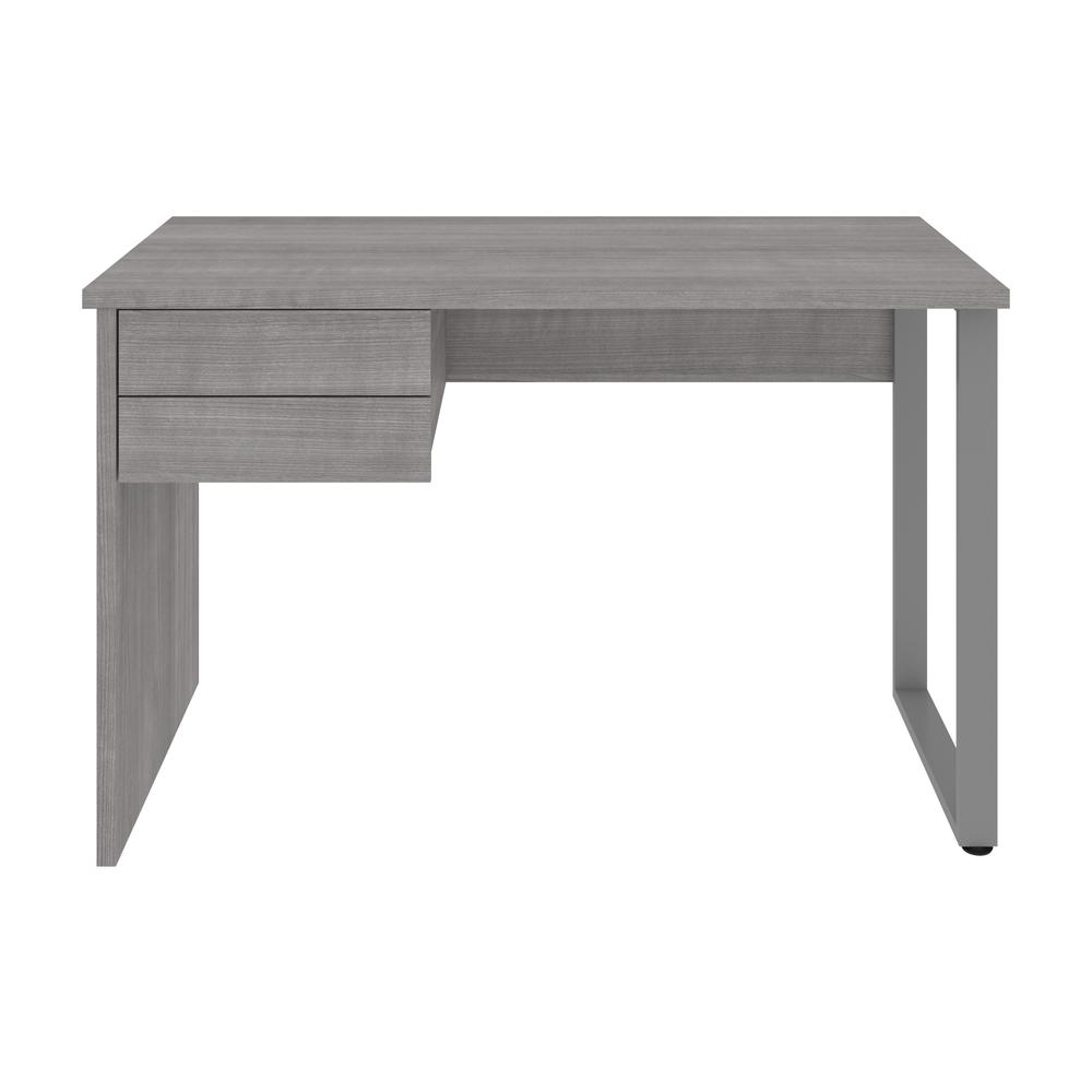 Bestar Solay 48W Small Table Desk with U-Shaped Metal Leg in platinum gray. Picture 3