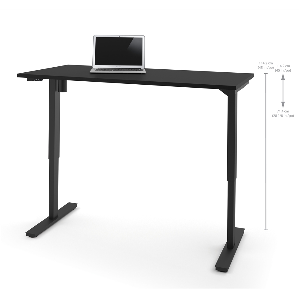 30" x 60" Electric Height adjustable table in Black. Picture 1