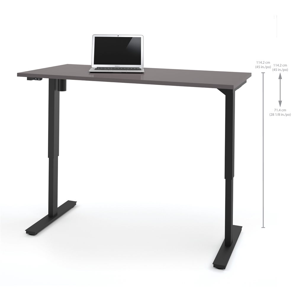 30" x 60" Electric Height adjustable table in Slate. Picture 1