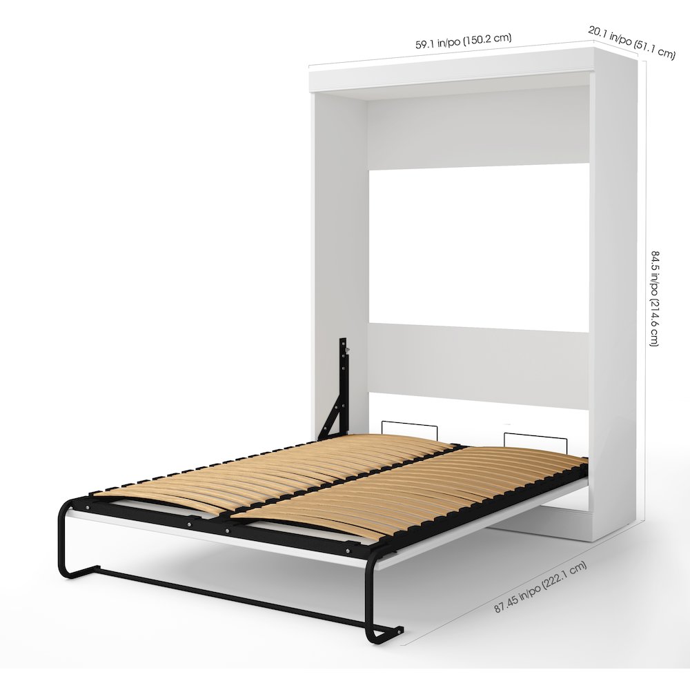 Edge Full Wall bed in White. Picture 4