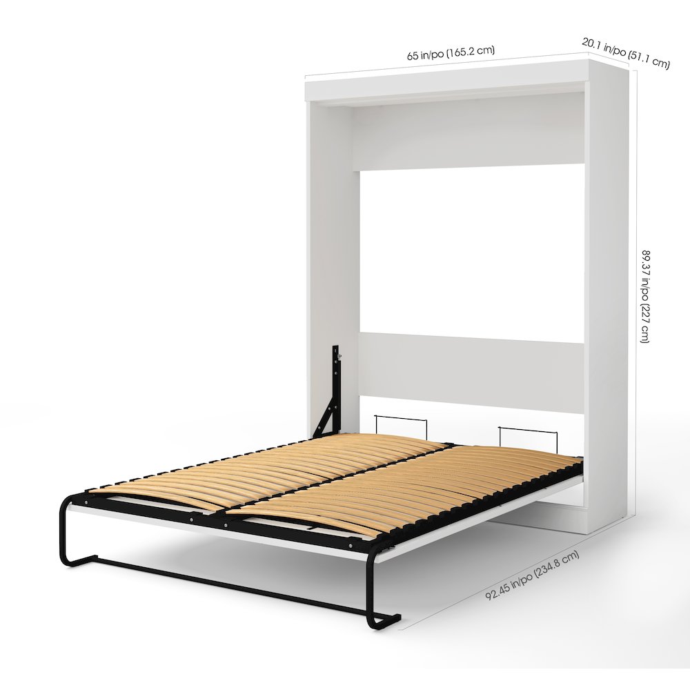 Edge Queen Wall bed in White. Picture 4