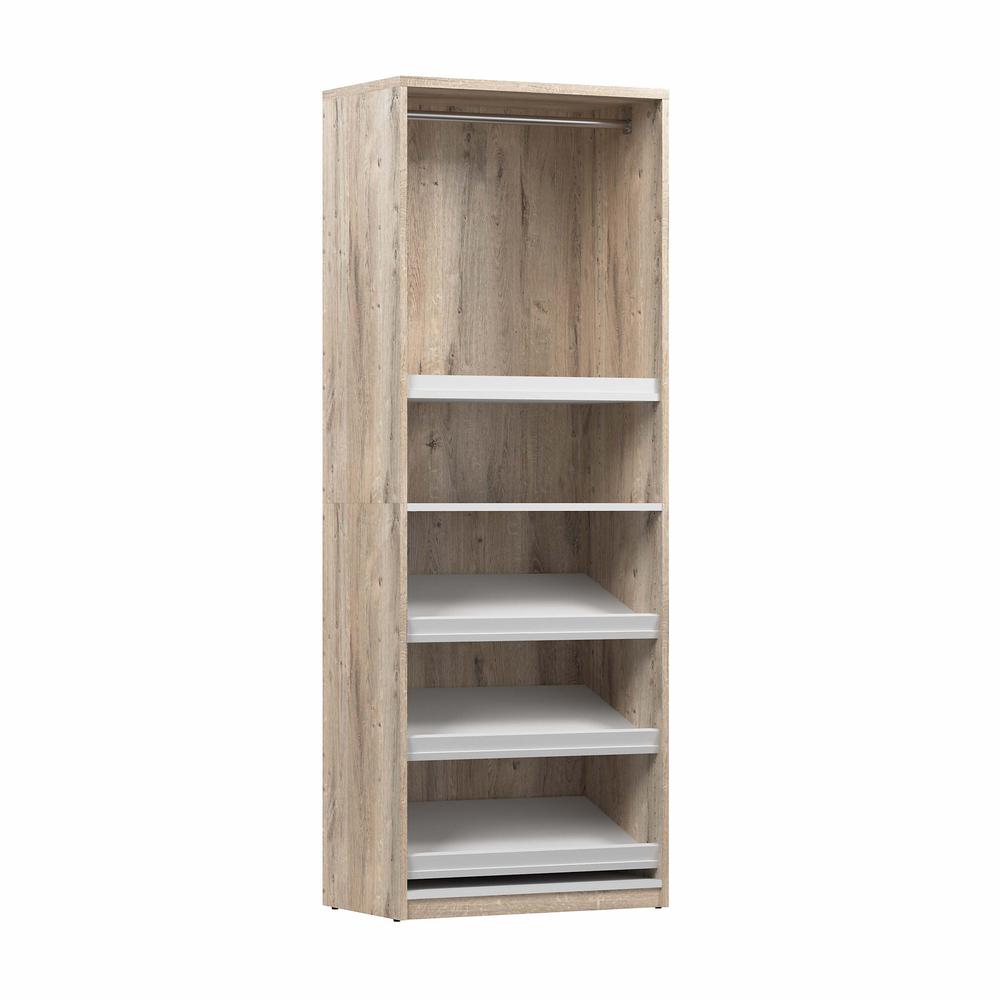 Cielo 30W Closet Organizer in Rustic Brown and White. Picture 1