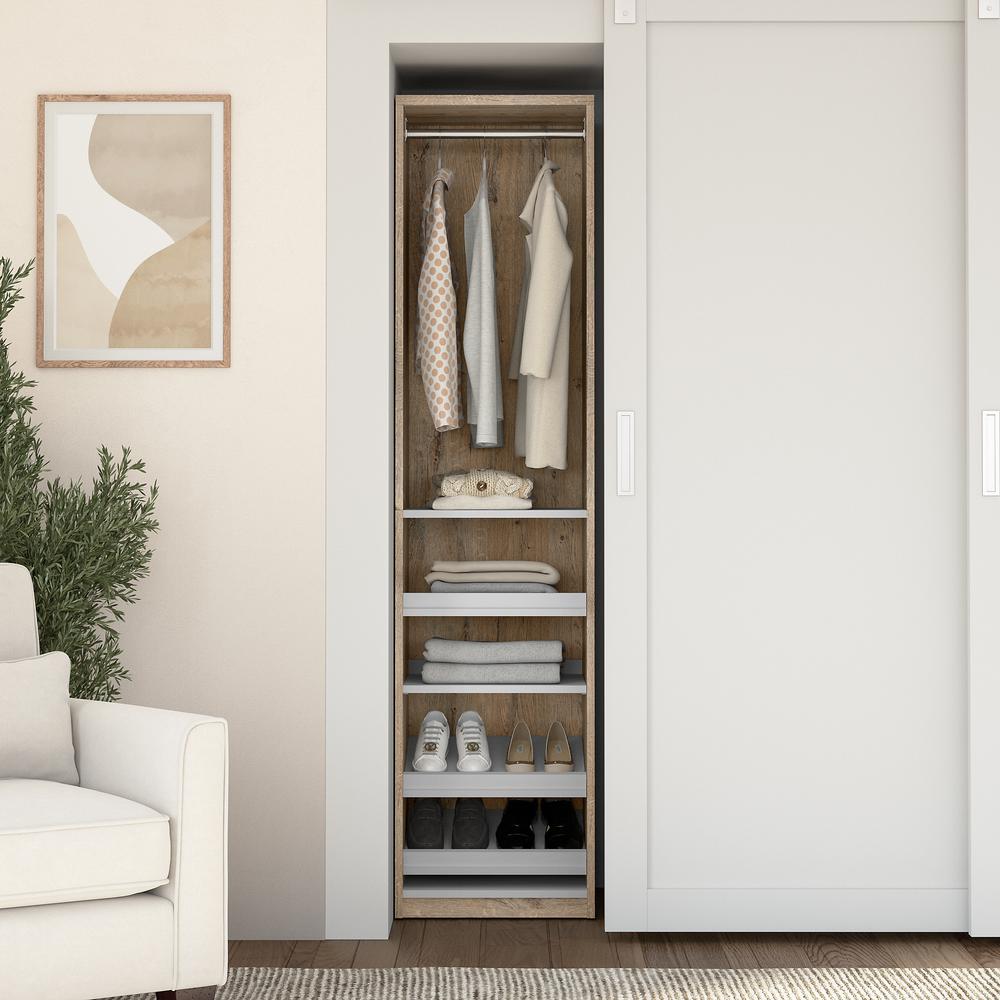 Cielo 20W Closet Organizer in Rustic Brown and White. Picture 3