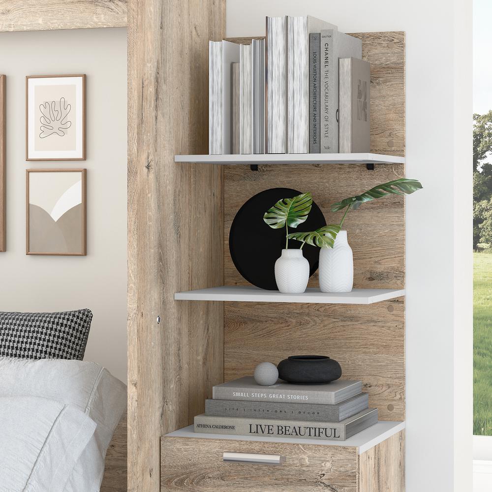 Cielo 20W Floating Shelves for Cielo Storage in Rustic Brown and White. Picture 2