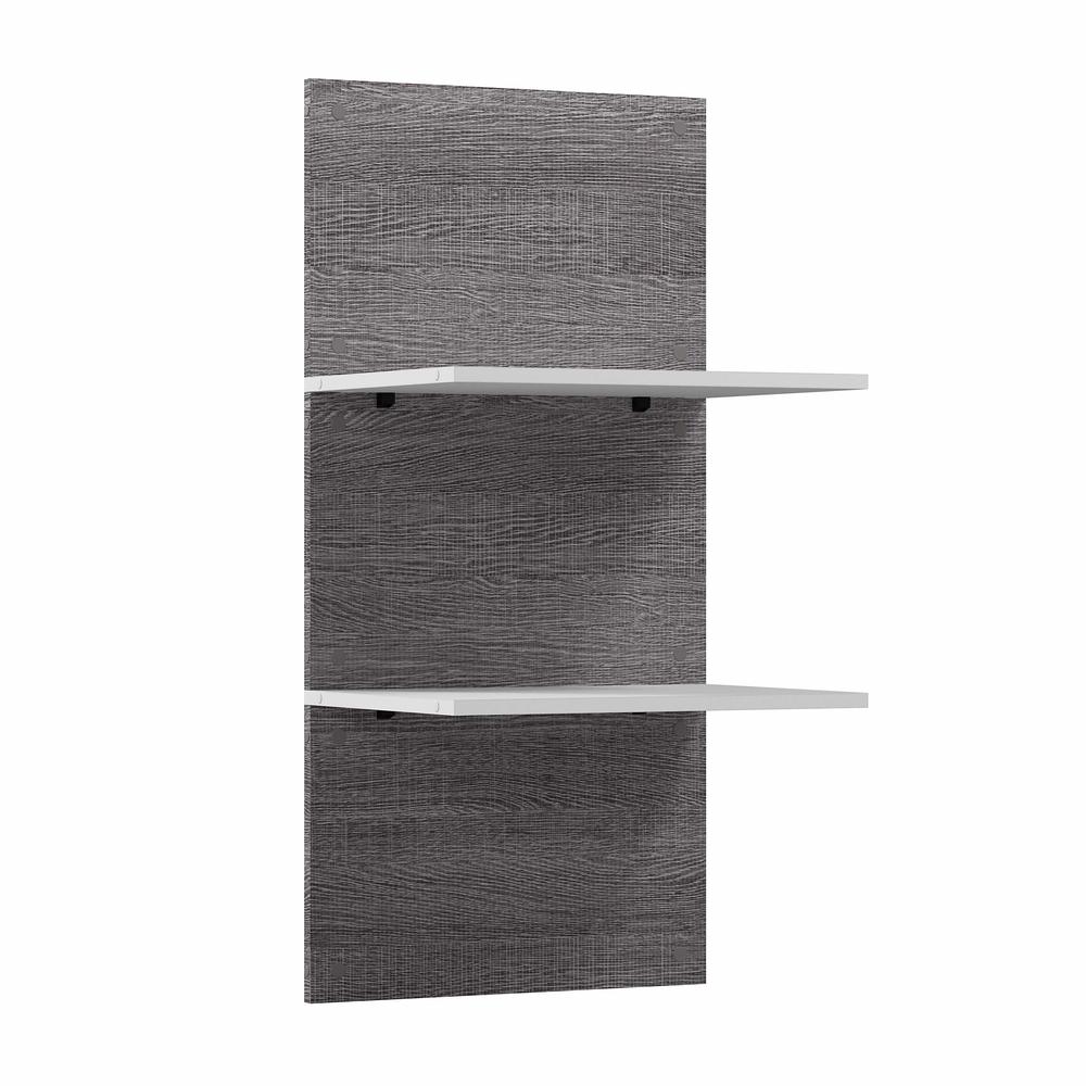 Cielo 20W Floating Shelves for Cielo Storage in Bark Gray and White. Picture 1