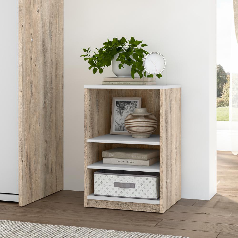 Cielo 20W Nightstand in Rustic Brown and White. Picture 2