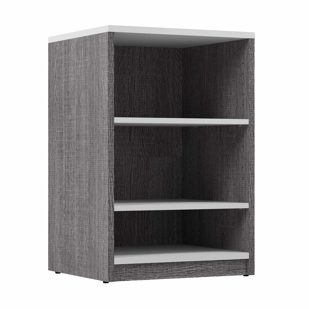 Cielo 20W Nightstand in Bark Gray and White. Picture 1
