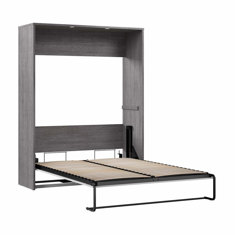 Cielo 60W Queen Murphy Bed in Bark Gray and White. Picture 4
