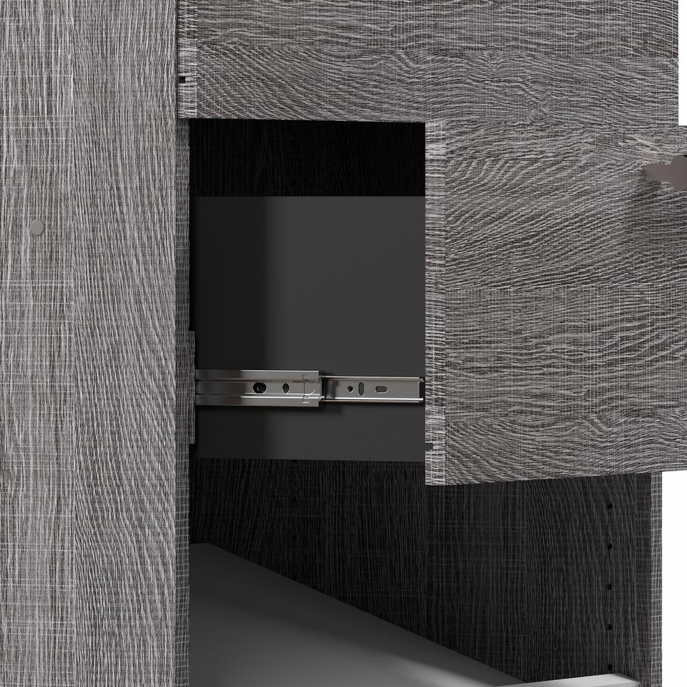 Cielo 40W Closet Organizer System in Bark Gray and White. Picture 5