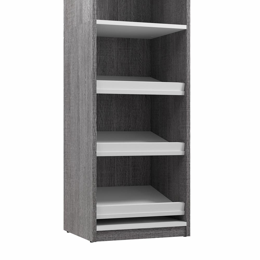Cielo 40W Closet Organizer System in Bark Gray and White. Picture 6