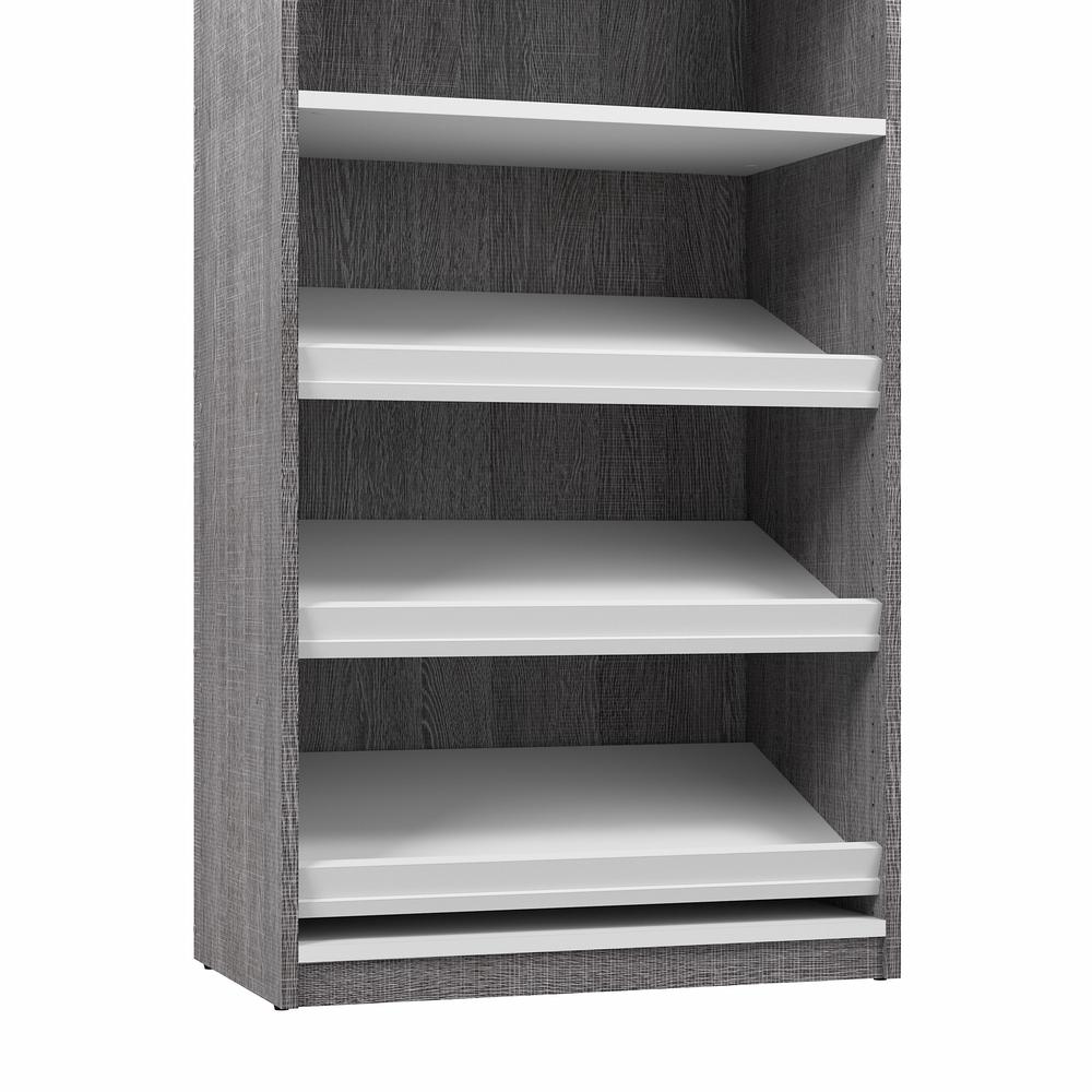 Cielo 30W Closet Organizer with Drawers in Bark Gray and White. Picture 7