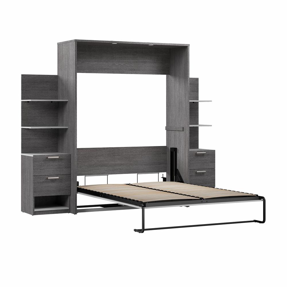 Cielo Queen Murphy Bed with Nightstands and Floating Shelves (105W). Picture 4