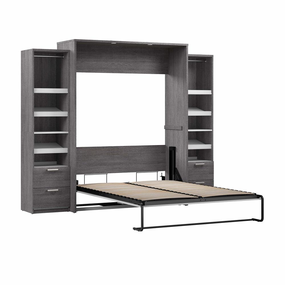 Cielo Queen Murphy Bed and 2 Narrow Closet Organizers with Drawers (105W). Picture 4