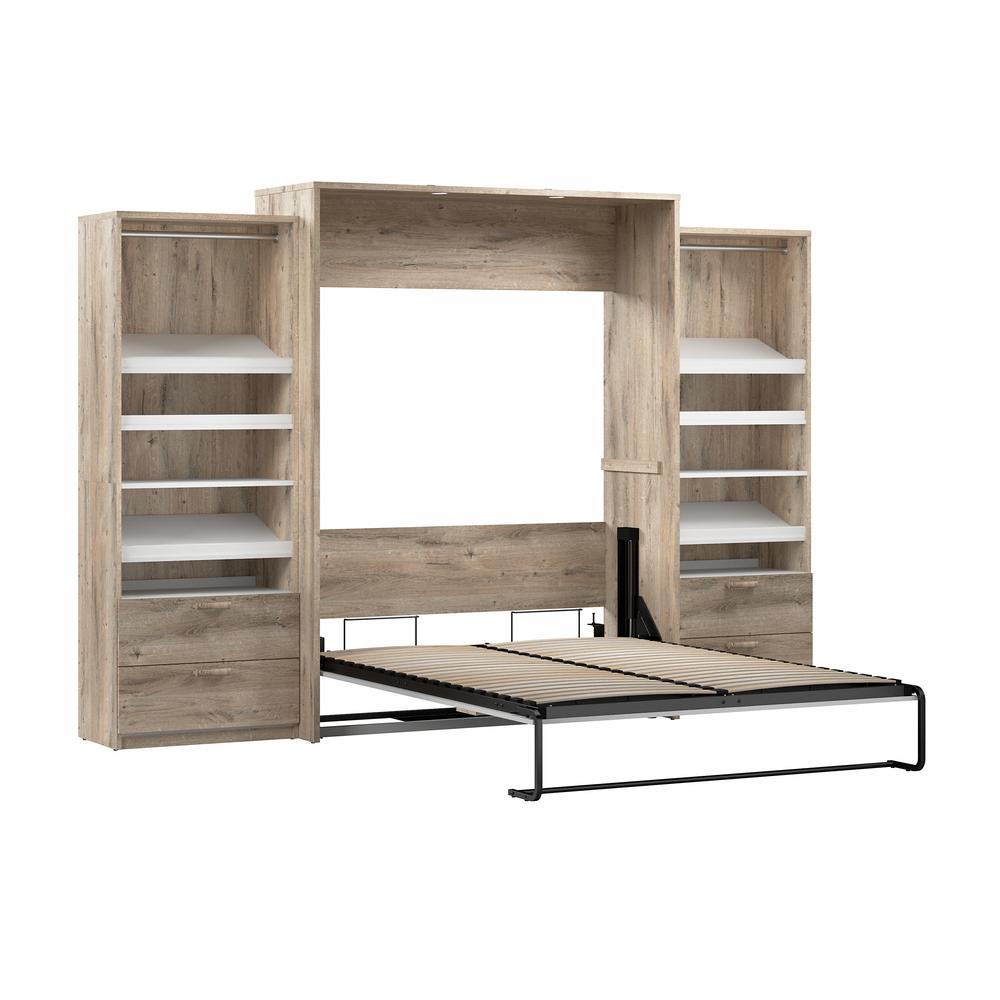 Cielo Queen Murphy Bed with 2 Closet Organizers with Drawers (125W). Picture 5