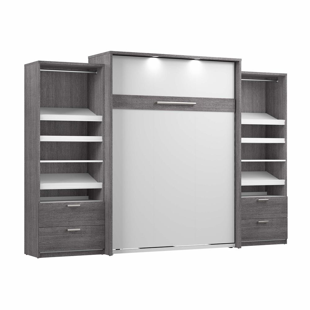Cielo Queen Murphy Bed with 2 Closet Organizers with Drawers (125W). Picture 1