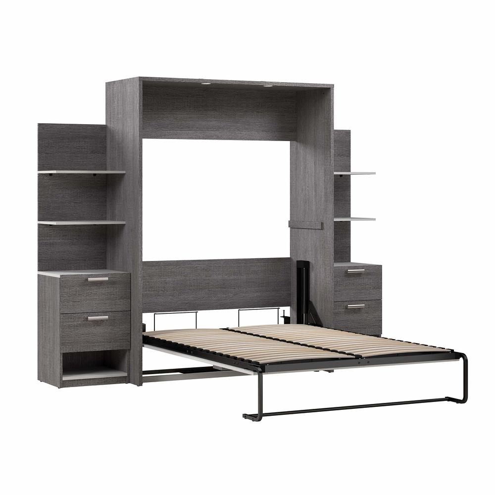 Cielo Full Murphy Bed with Nightstands and Floating Shelves (99W). Picture 5