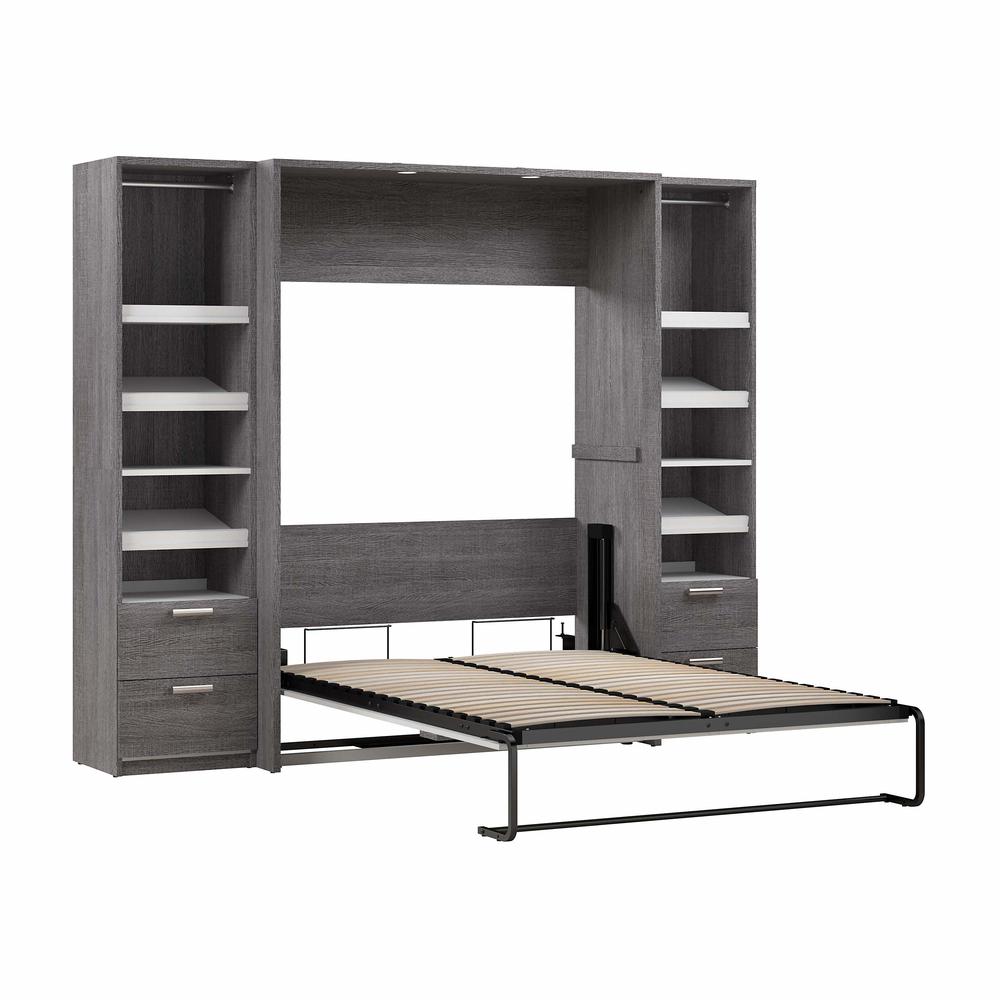 Cielo Full Murphy Bed and 2 Narrow Closet Organizers with Drawers (99W). Picture 4