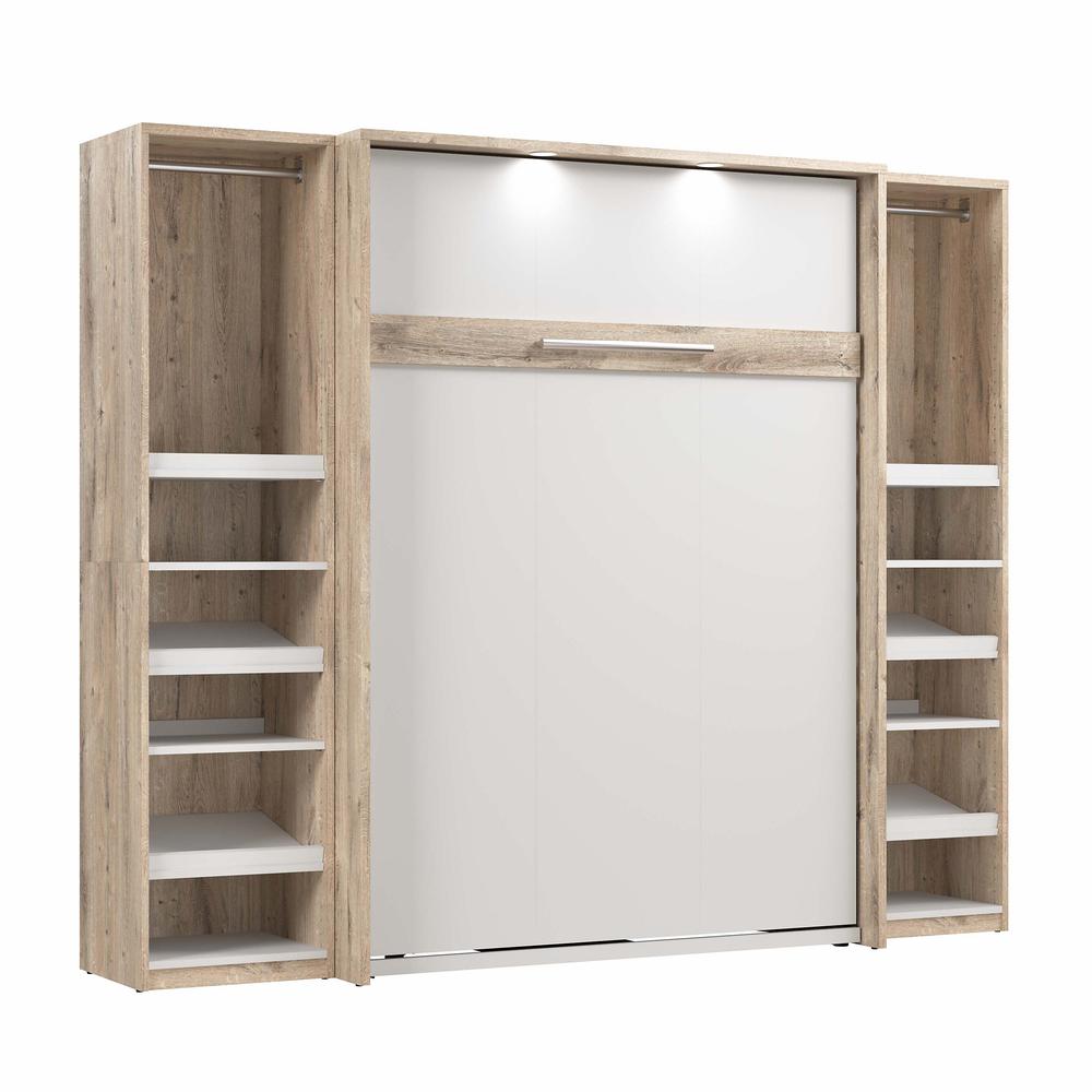 Cielo Full Murphy Bed with 2 Narrow Closet Organizers (99W). Picture 1