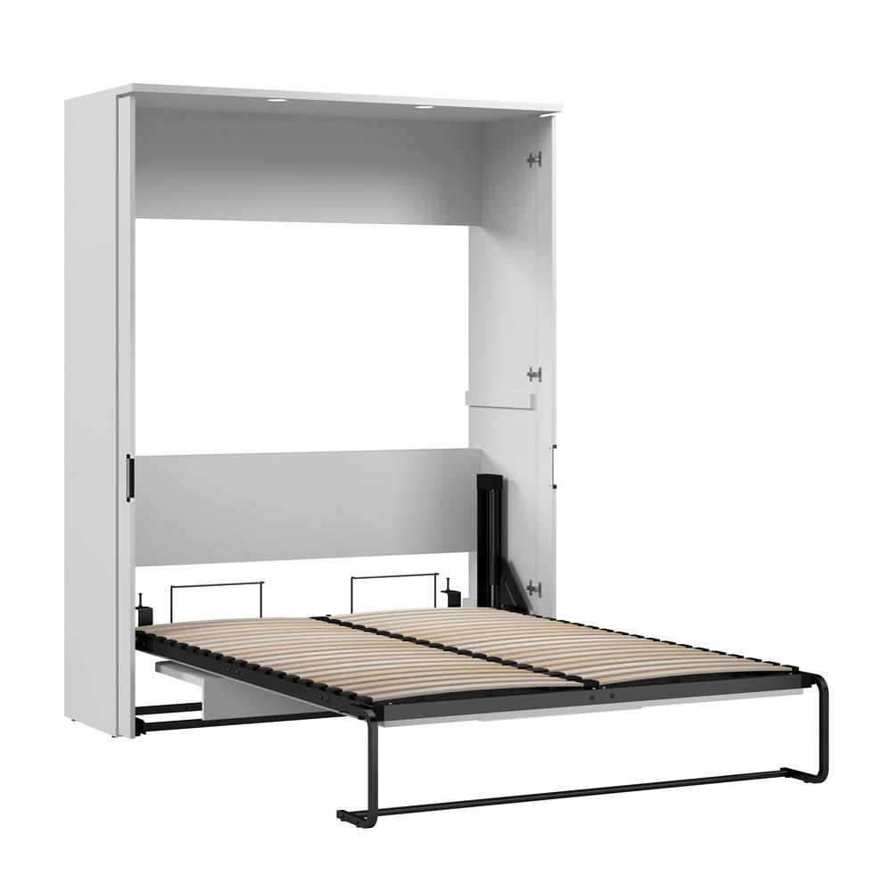 Lumina 61W Full Murphy Bed with Desk in White. Picture 2
