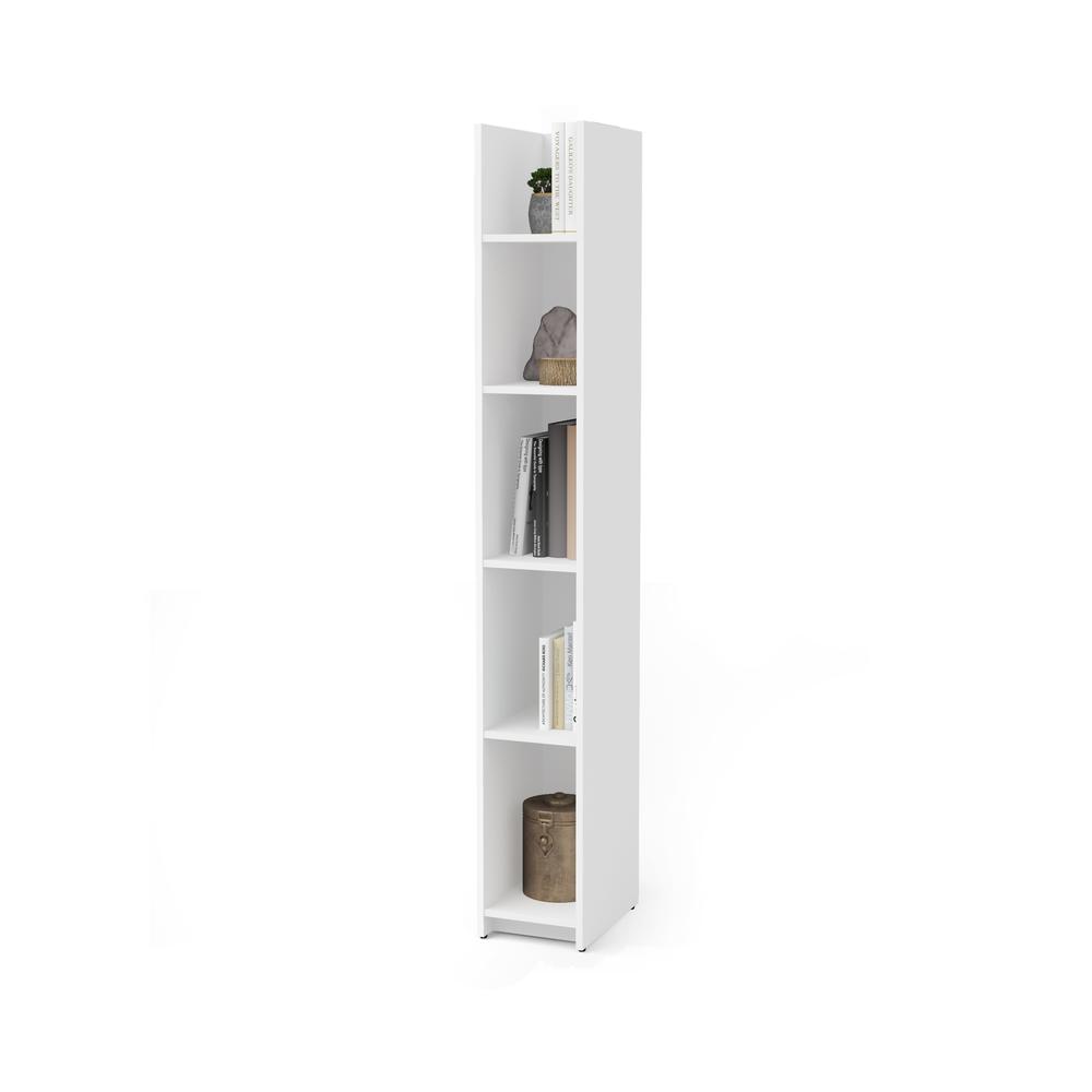 Bestar Small Space 10-inch Storage Tower in White. Picture 1