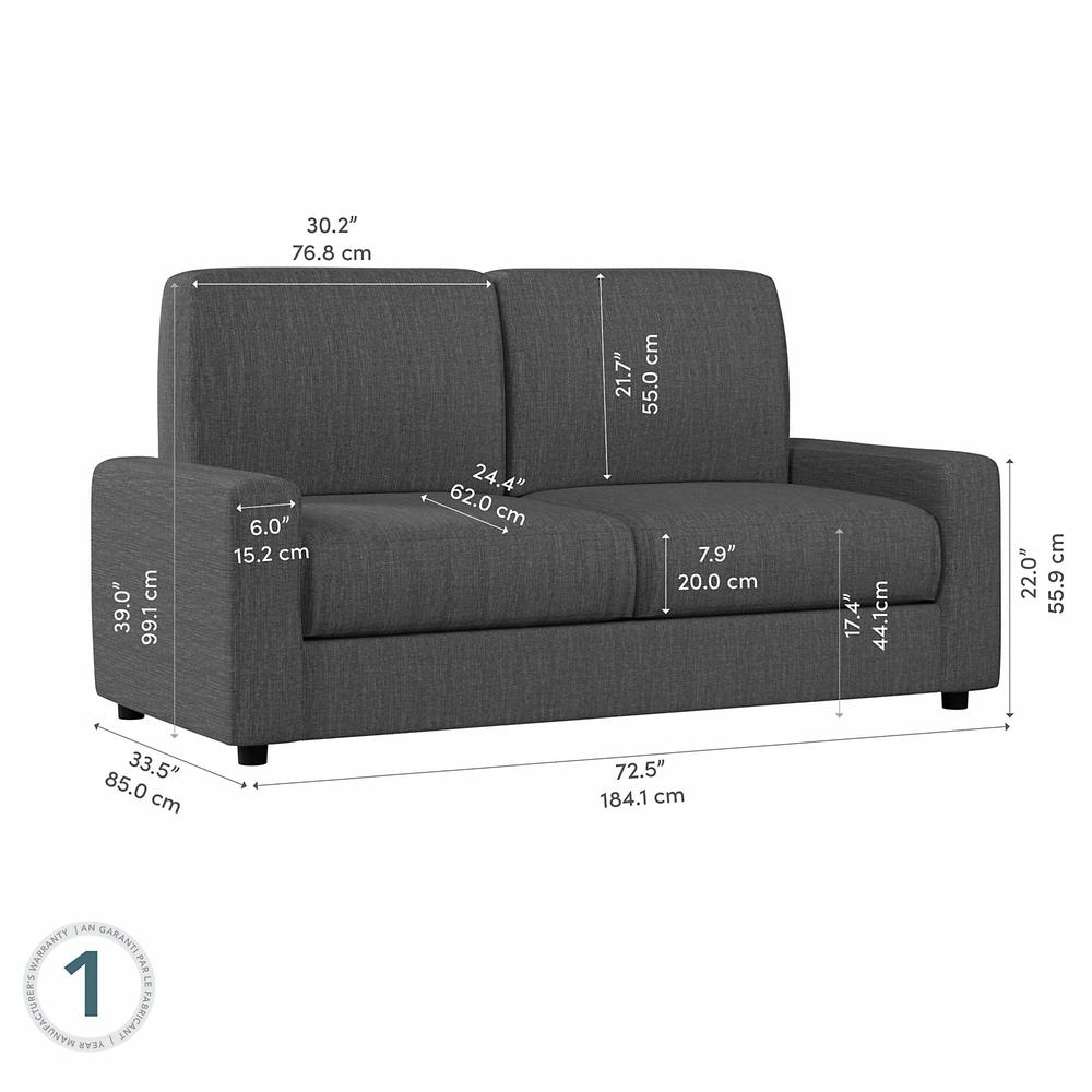Sofa for Full Wall Bed - Grey. Picture 5