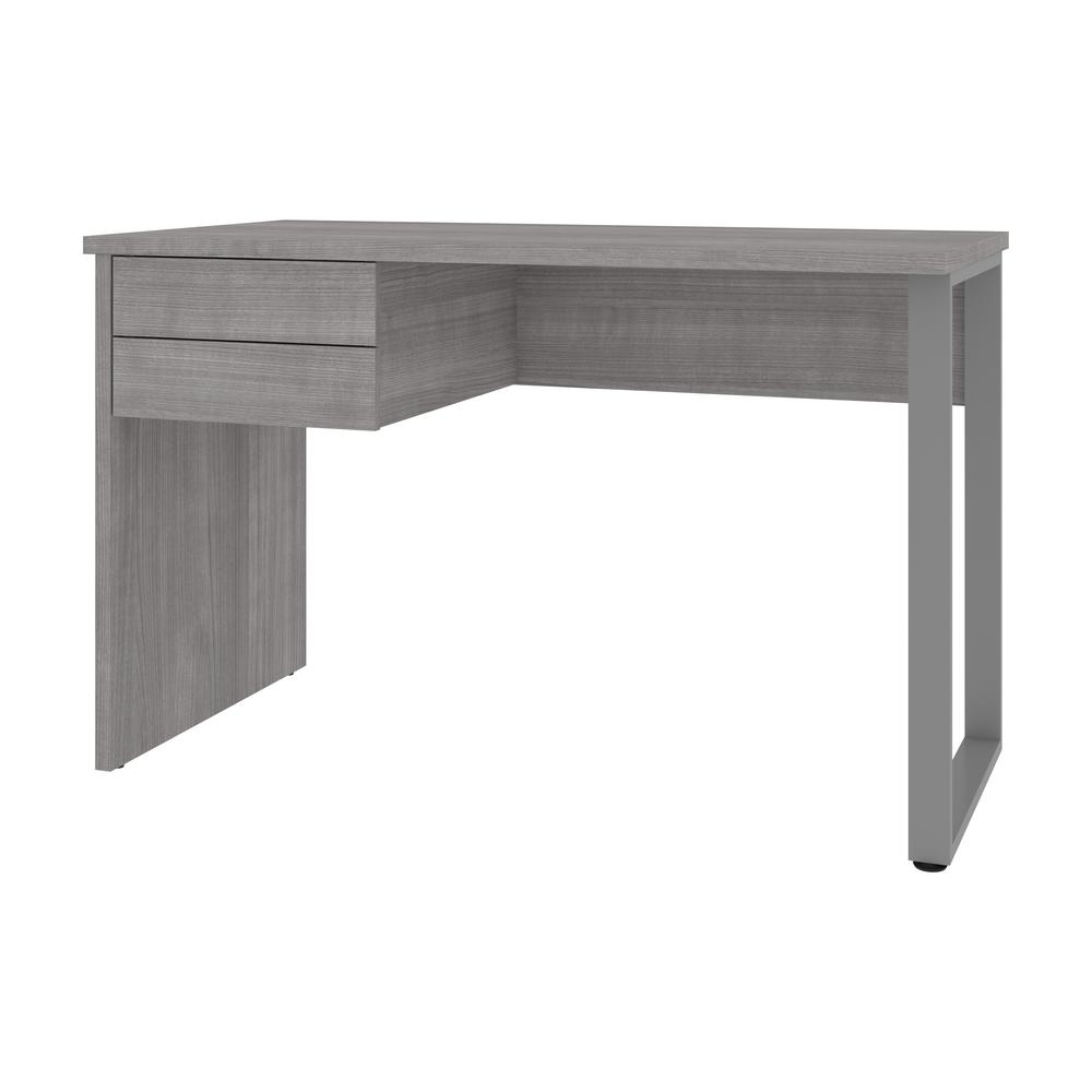 Bestar Solay 48W Small Table Desk with U-Shaped Metal Leg in platinum gray. Picture 1