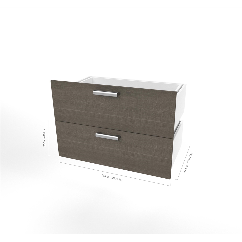 Premium 89" Full Wall Bed kit in Bark Gray and White. Picture 7