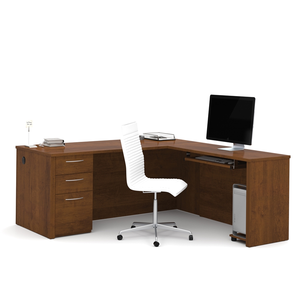 Embassy 71 L Shaped Desk In Tuscany Brown   111 Bestarembassy6089263tuscanybrown1 