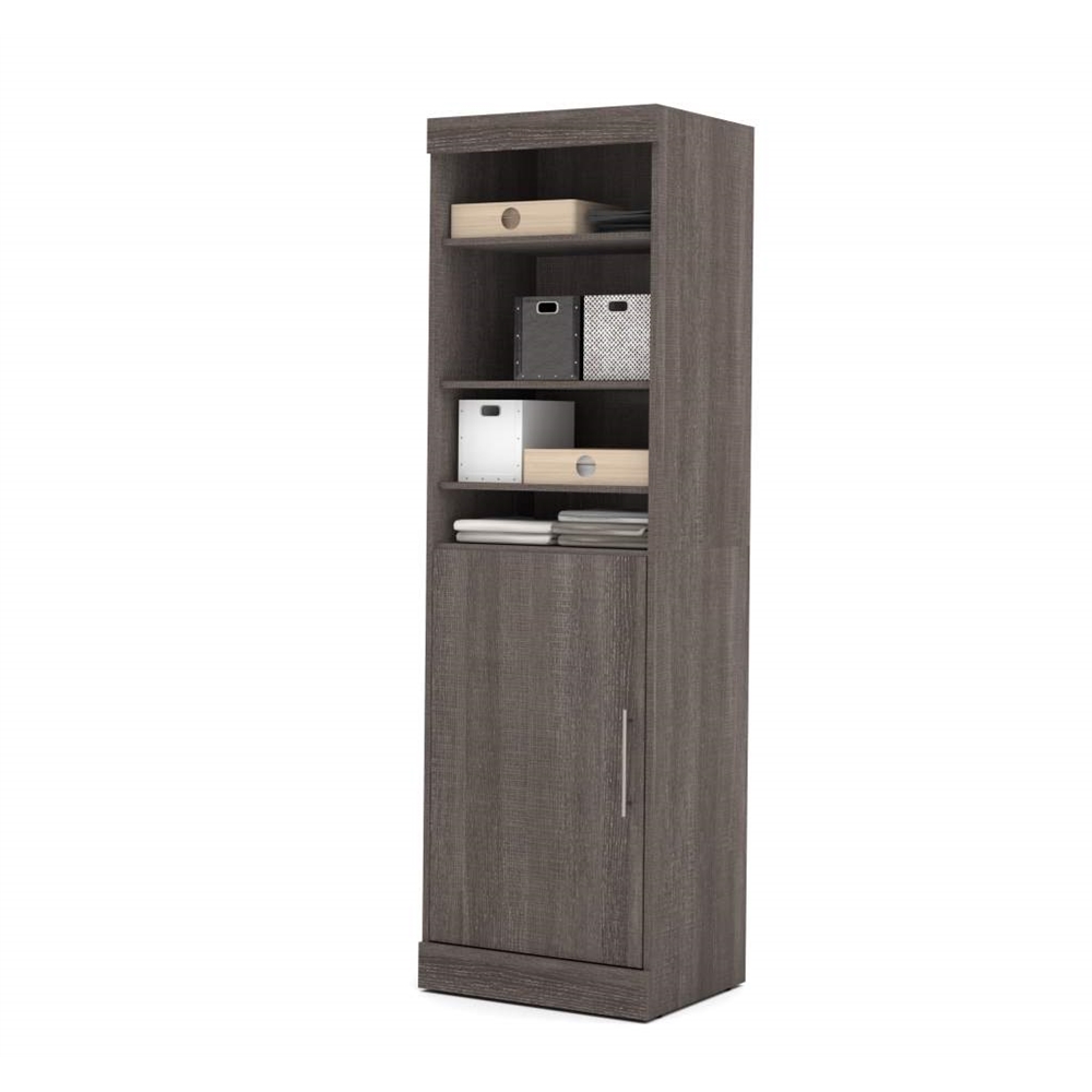 Nebula 25" Storage unit with door in Bark Gray. Picture 1