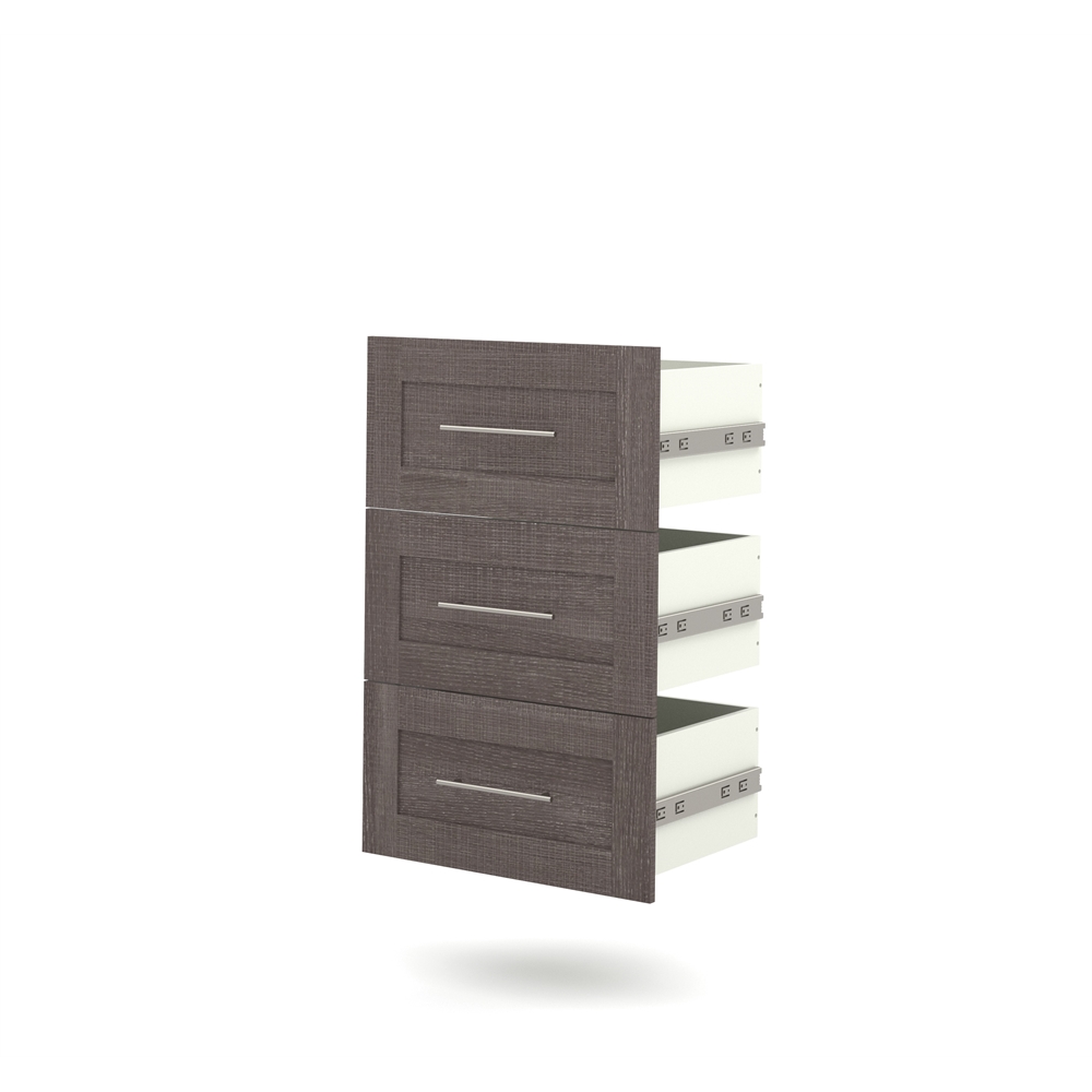 3-Drawer set for 25" storage unit in Bark Gray. Picture 2