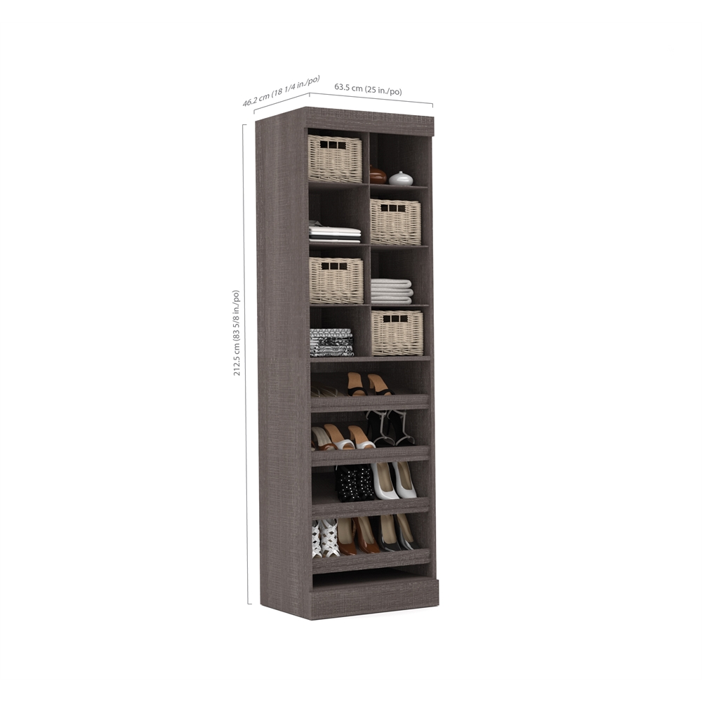 25" Multi-Storage Cubby in Bark Gray. Picture 1