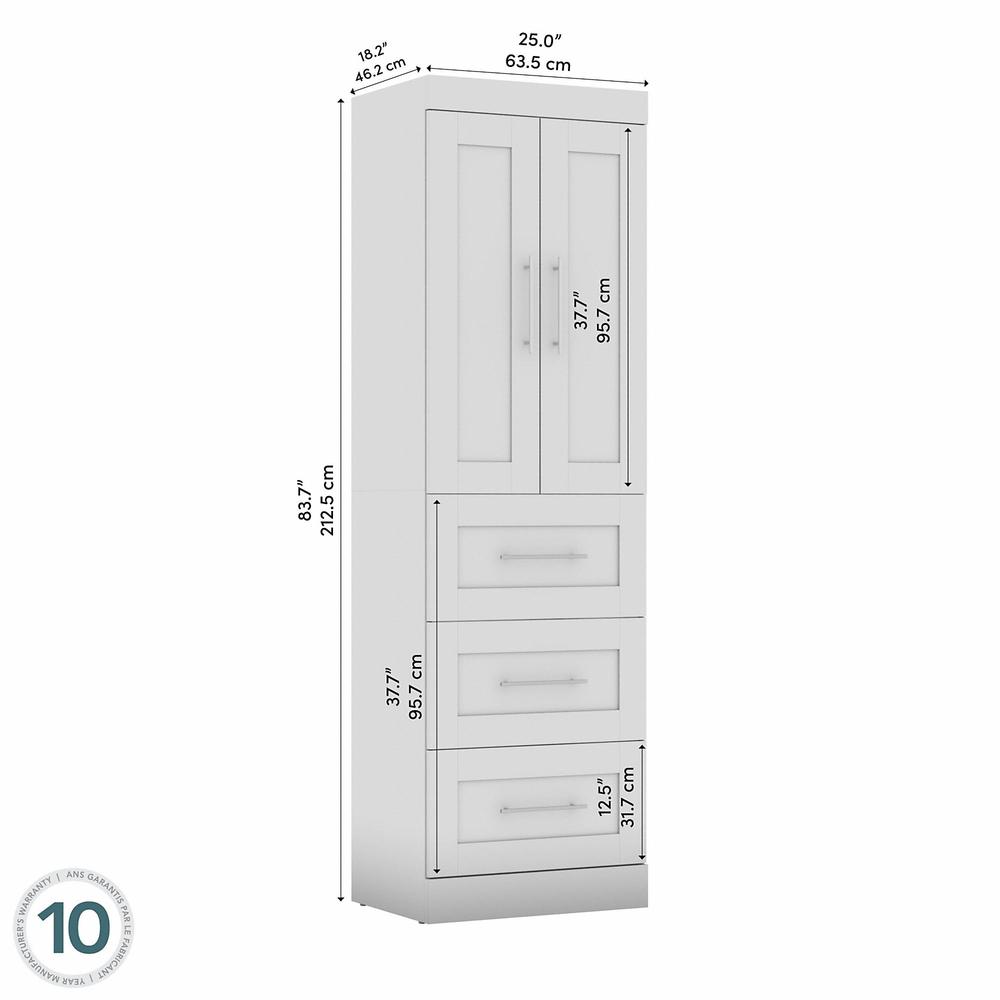 Pur 25W Wardrobe with Drawers in Bark Gray. Picture 4
