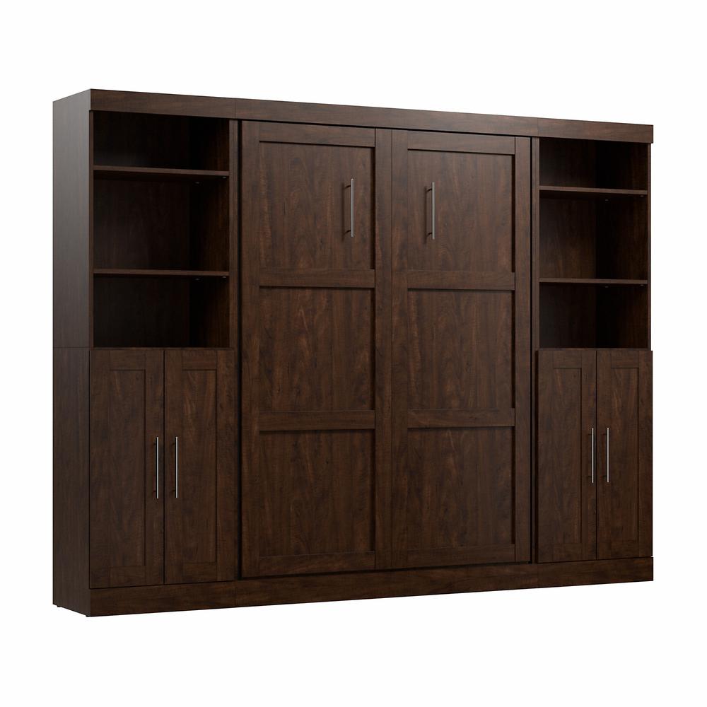 Pur Full Murphy Bed with Closet Storage Organizers (109W) in Chocolate. Picture 1