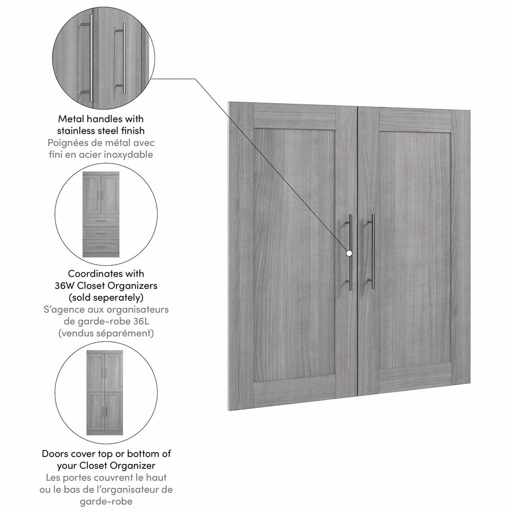 Pur 2 Door Set for Pur 36W Closet Organizer in Platinum Gray. Picture 2