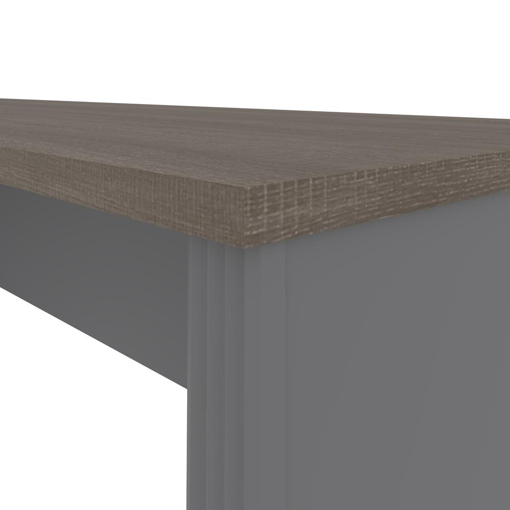 Bestar Prestige + 72W Narrow Desk Shell in bark grey & slate. Picture 12