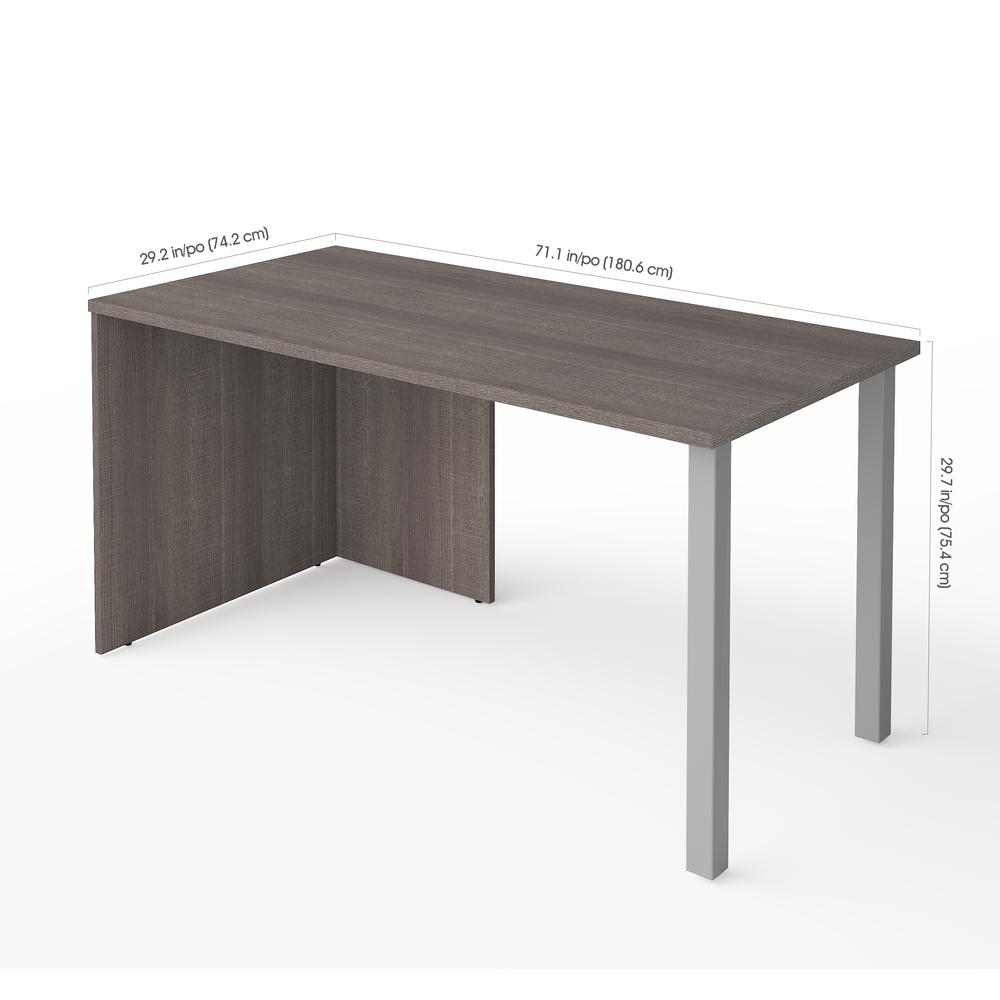 i3 Plus Table with Metal Legs in Bark Gray. Picture 2