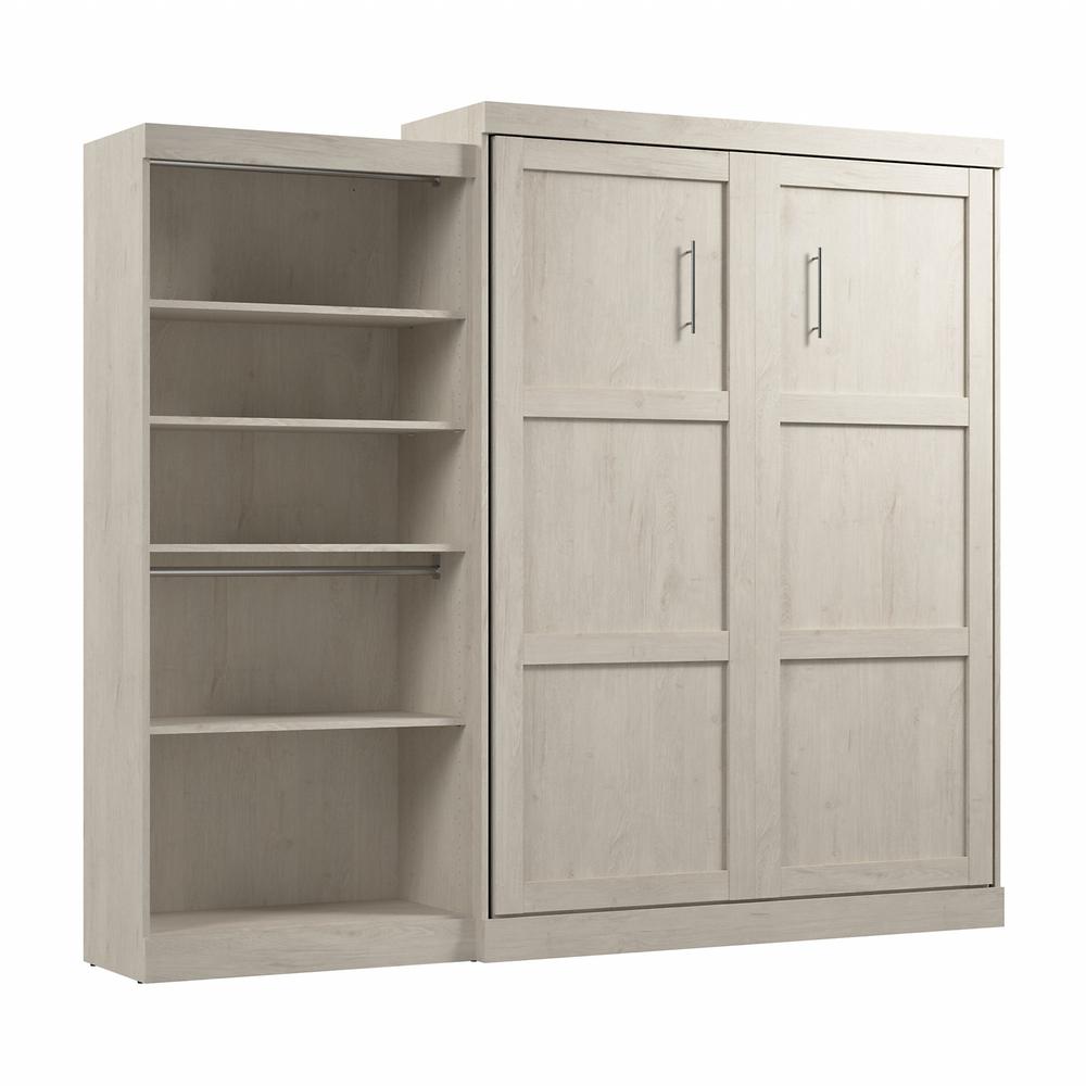 Pur Queen Murphy Bed with Closet Organizer (101W) in Linen White Oak. Picture 1