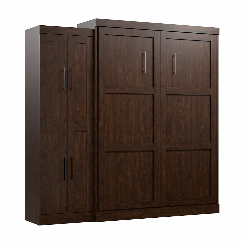 Pur Queen Murphy Bed with Closet Organizer (90W) in Chocolate. Picture 1