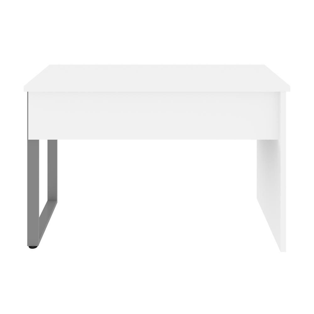 Bestar Solay 48W Small Table Desk with U-Shaped Metal Leg in white. Picture 5