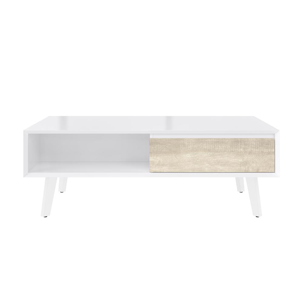 Bestar Adara 48W Coffee Table in uv white and mountain ash gray. Picture 2