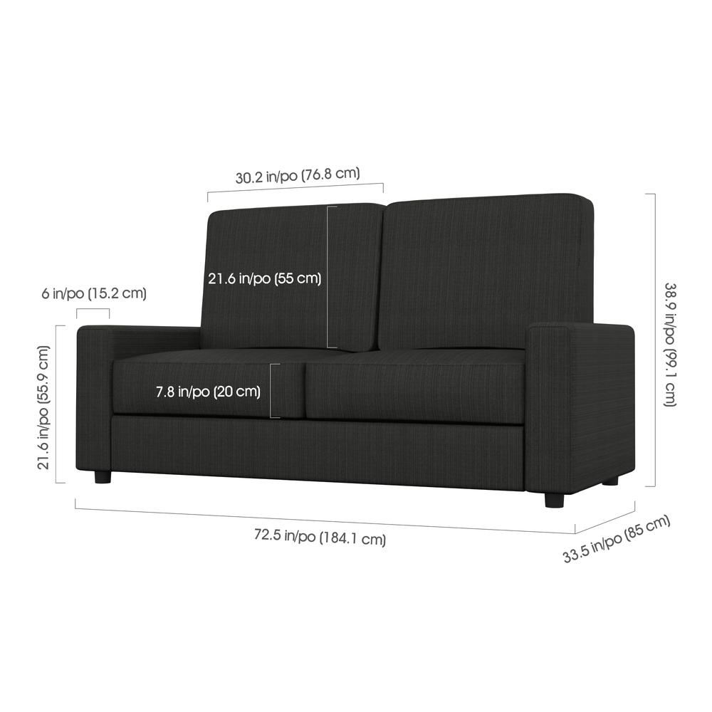 Sofa for Full Wall Bed - Grey. Picture 2
