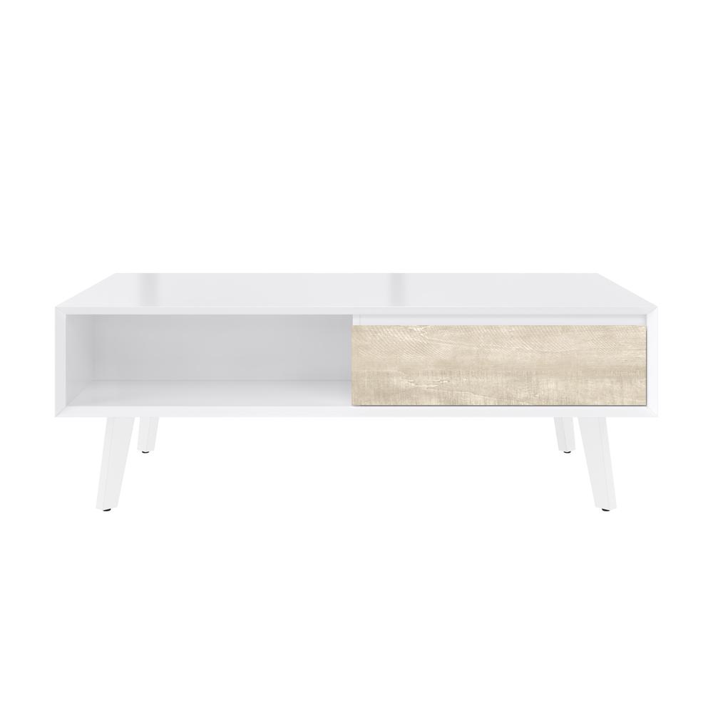 Bestar Adara 48W Coffee Table in uv white and mountain ash gray. Picture 4