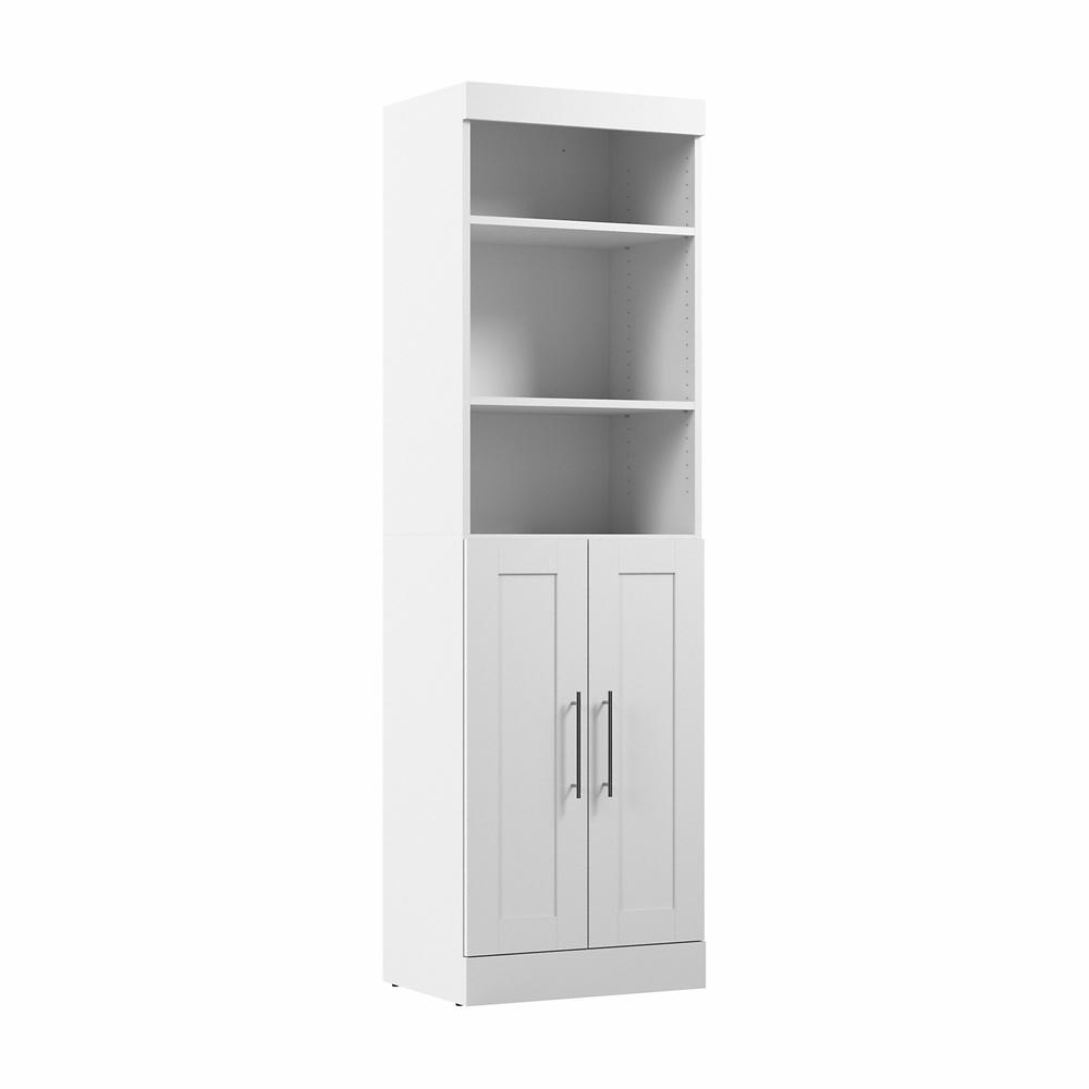 Pur 25W Closet Organizer with Doors in White. Picture 1