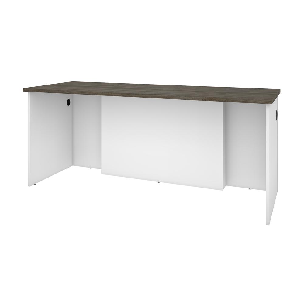 Bestar Norma Desk Shell - Walnut Grey & White. Picture 2