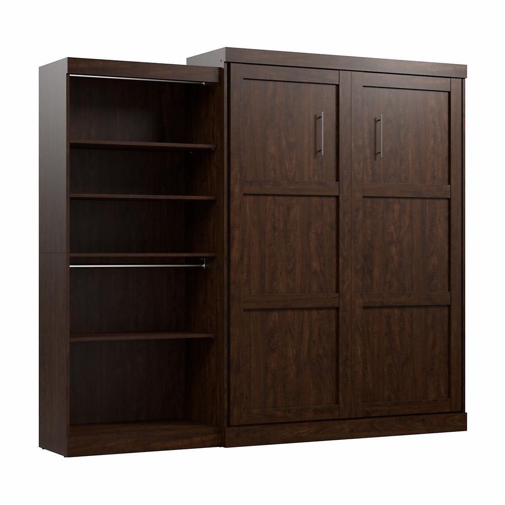 Pur Queen Murphy Bed with Closet Organizer (101W) in Chocolate. Picture 1