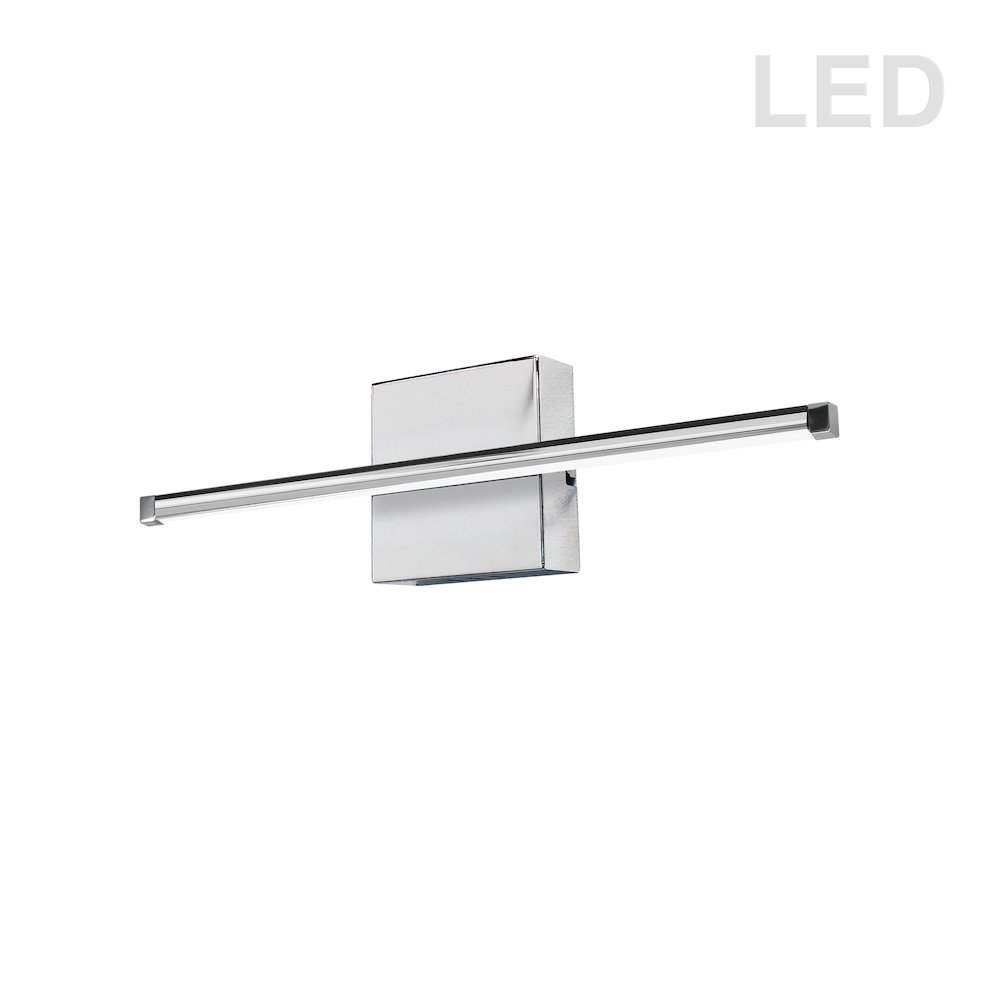 19W Wall Sconce, Polished Chrome with White Acrylic Diffuser. The main picture.