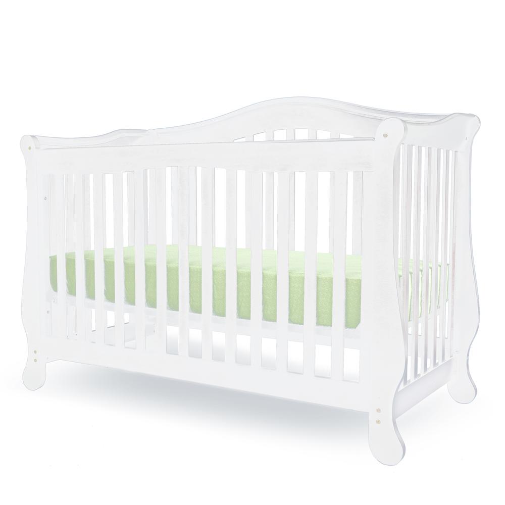 The Brentwood 4 in 1 Convertible Full Sized Wood Crib, White. Picture 1
