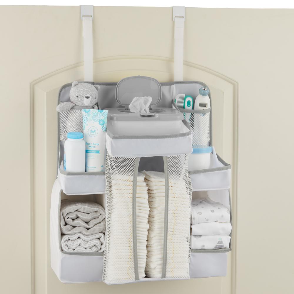 Diaper Caddy and Nursery Organizer for Baby's Essentials - White. Picture 4